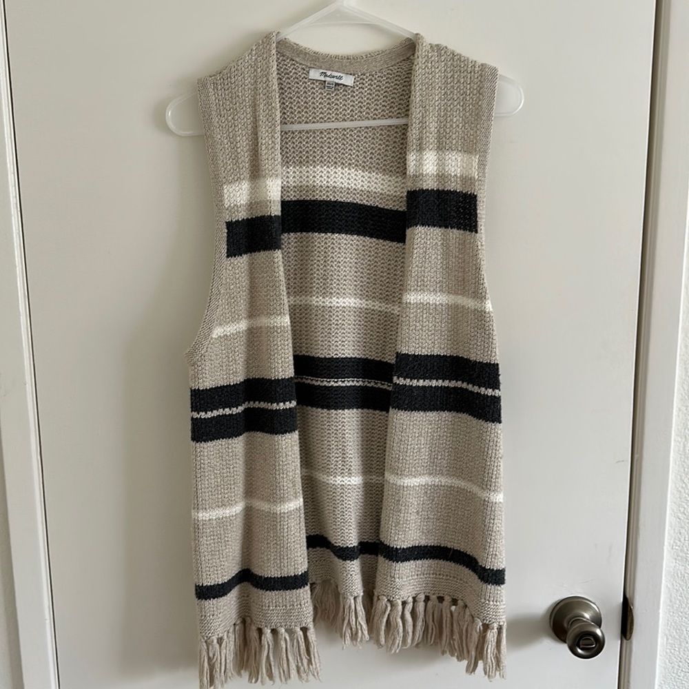 Madewell Coastward Fringe Sweater-Vest